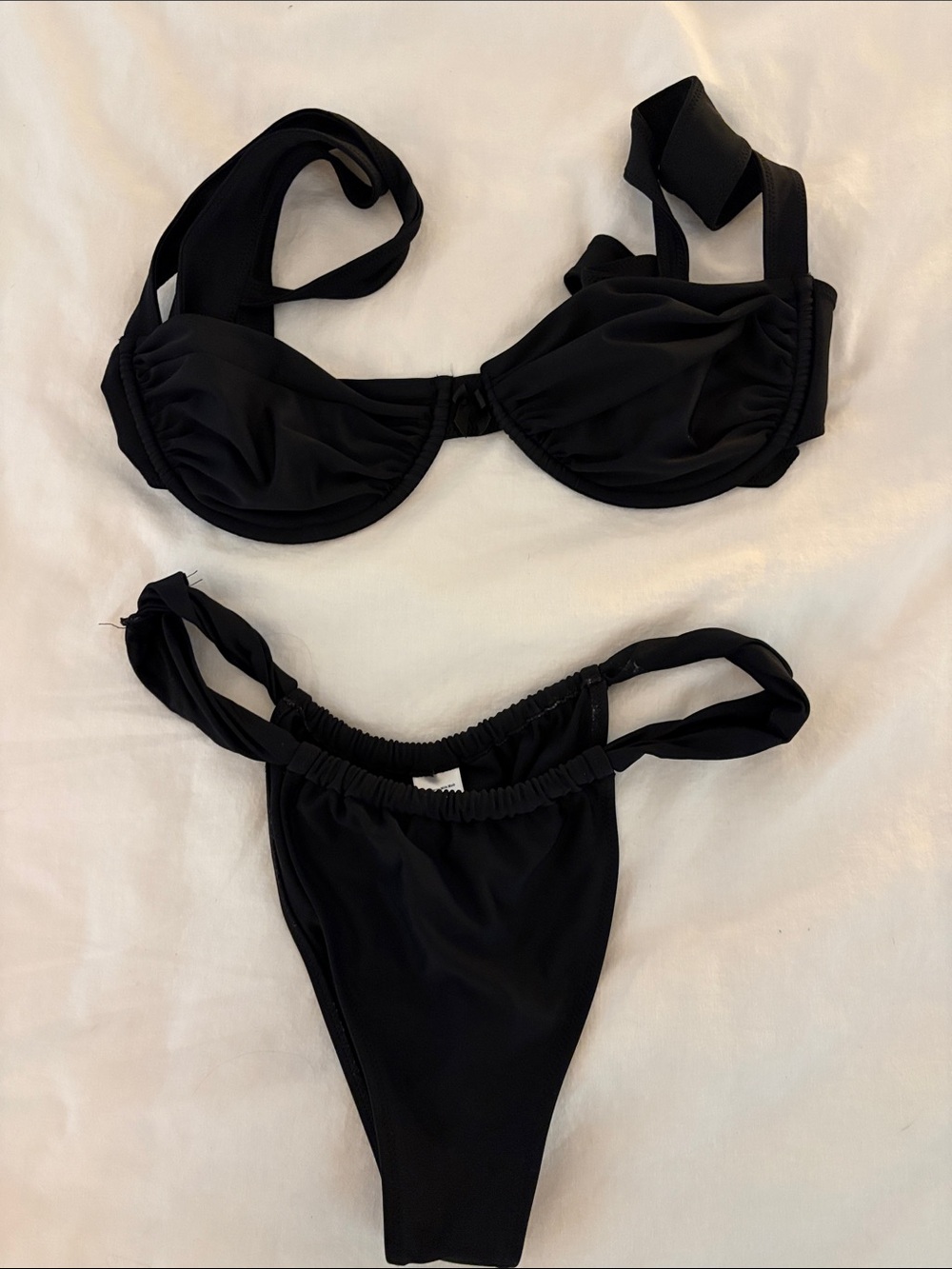 Strawberry Milk Mob Black Underwire Bikini Set
